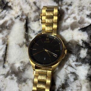 MVMT Men's Watch with Gold Band and Black Dial